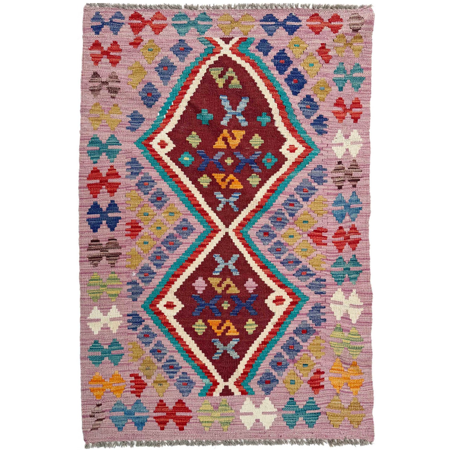 Handmade Vegetable Kelim 2' 7" x 4' 3" ft / 80 x 129 cm - No. P37070