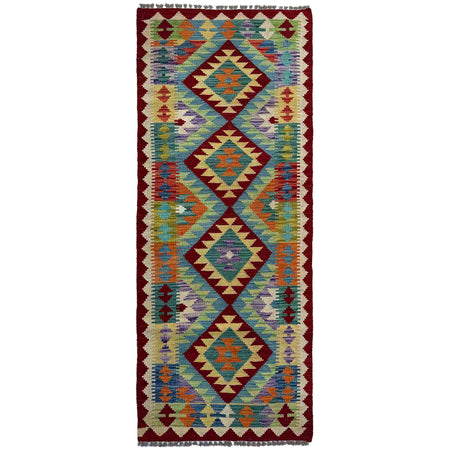 Handmade Vegetable Kilim Runner 2' 6" x 6' 6" ft / 75 x 198 cm - No. P37080