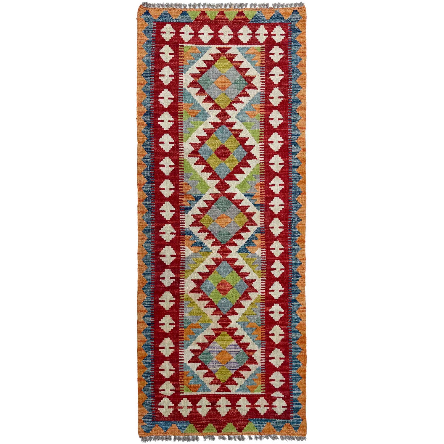 Short Chobi Kilim Runner 2' 5" x 6' 6" ft / 74 x 197 cm - No. P37082