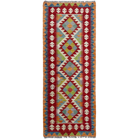 Short Chobi Kilim Runner 2' 5" x 6' 6" ft / 74 x 197 cm - No. P37082