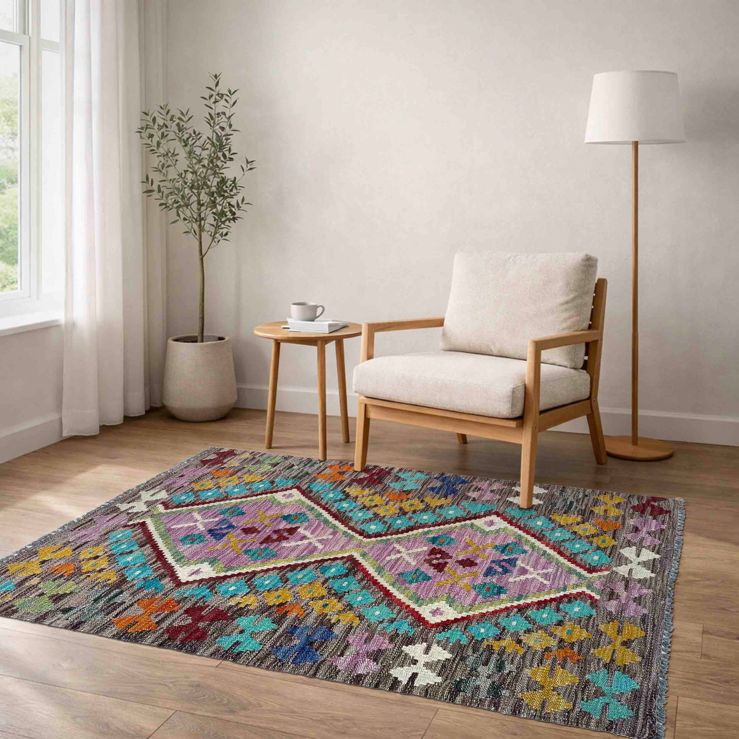 Small Size Chobi Kilim 2' 6" x 4' 1" ft / 77 x 124 cm - No. P37097