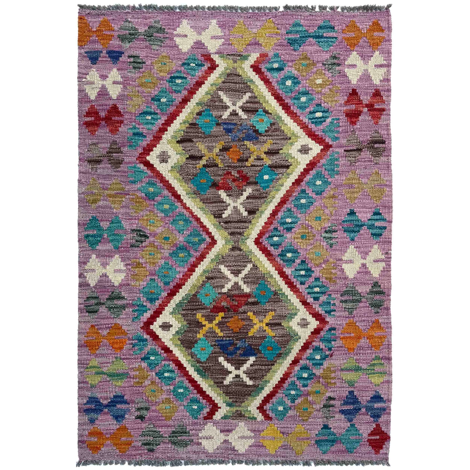 Hand Knotted Flatweave Kilim 2' 7" x 3' 11" ft / 79 x 119 cm - No. P37098