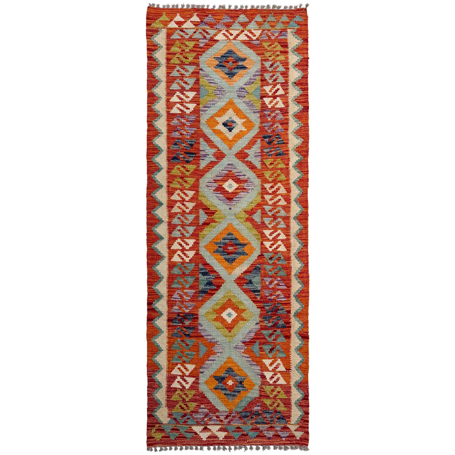 Short Kilim Runner 2' 6" x 6' 8" ft / 75 x 204 cm - No. P37121