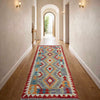 Hand Knotted Afghan Style Kilim Runner 2' 8" x 6' 3" ft / 82 x 190 cm - No. P37128