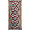 Hand Woven Wool Kelim Runner 2' 6" x 6' 4" ft / 75 x 192 cm - No. P37134
