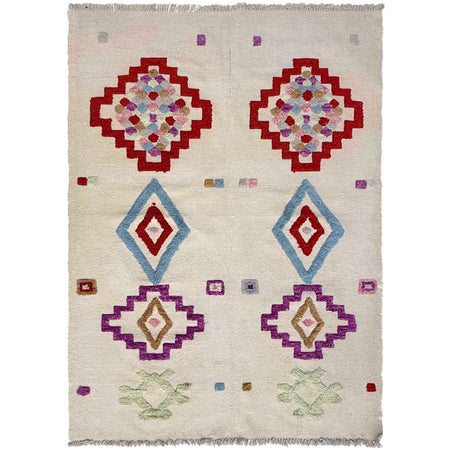 Design Embroidery Kilim 4' 0" x 6' 1" ft / 121 x 185 cm - No. P37136