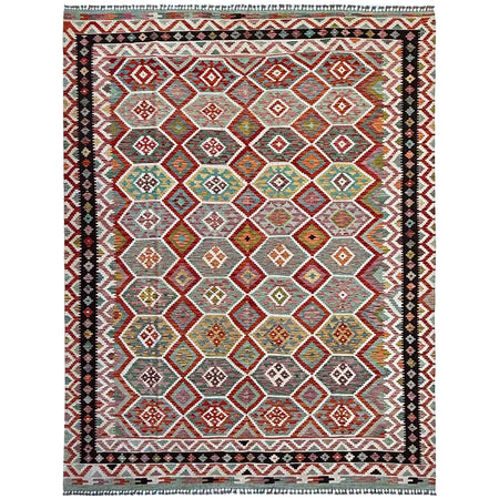 Hand Made Afghan Kilim 8' 5" x 11' 5" ft / 257 x 348 cm - No. P37143
