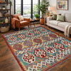 Handmade Afghan Vegetable Kilim 5' 0" x 6' 3" ft / 152 x 190 cm - No. P37179