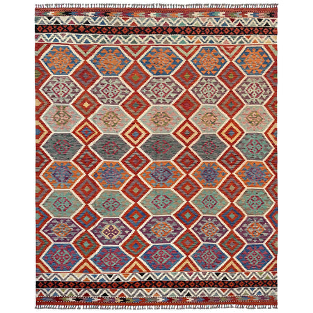 Handmade Turkish Design Wool Kilim 8' 4" x 10' 0" ft / 253 x 304 cm - No. P37180