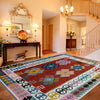 Multi Color ful Flat-Weave Wool Kilim 6' 7" x 9' 9" ft / 200 x 297 cm - No. P37215