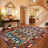 Hand Knotted Afghan Style Kilim 6' 5" x 9' 7" ft / 196 x 292 cm - No. P37217