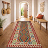 Hand Woven Wool Kelim Runner 3' 0" x 6' 10" ft / 92 x 209 cm - No. P37219