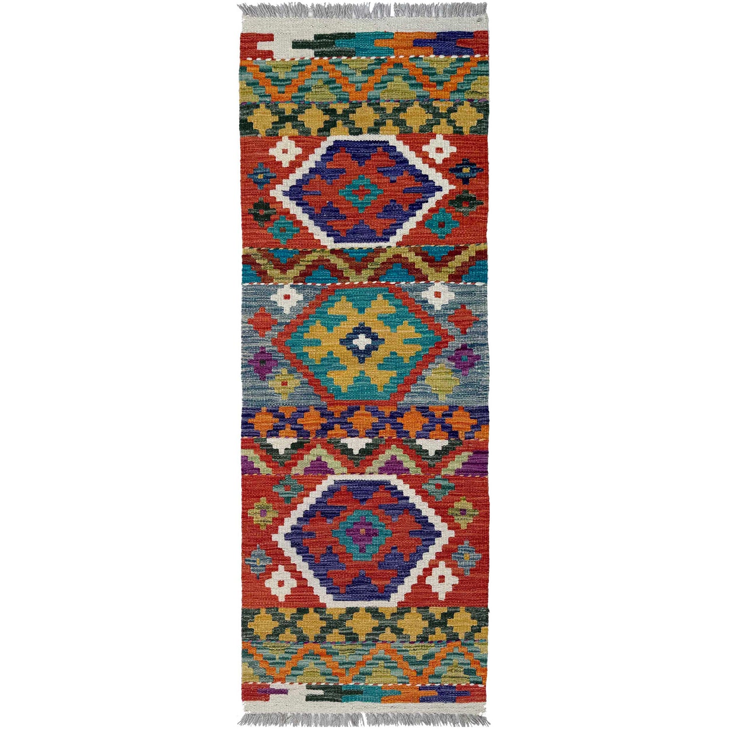 Short Kilim Runner 1' 8" x 4' 9"  ft / 52 x 145 cm - No. P37233