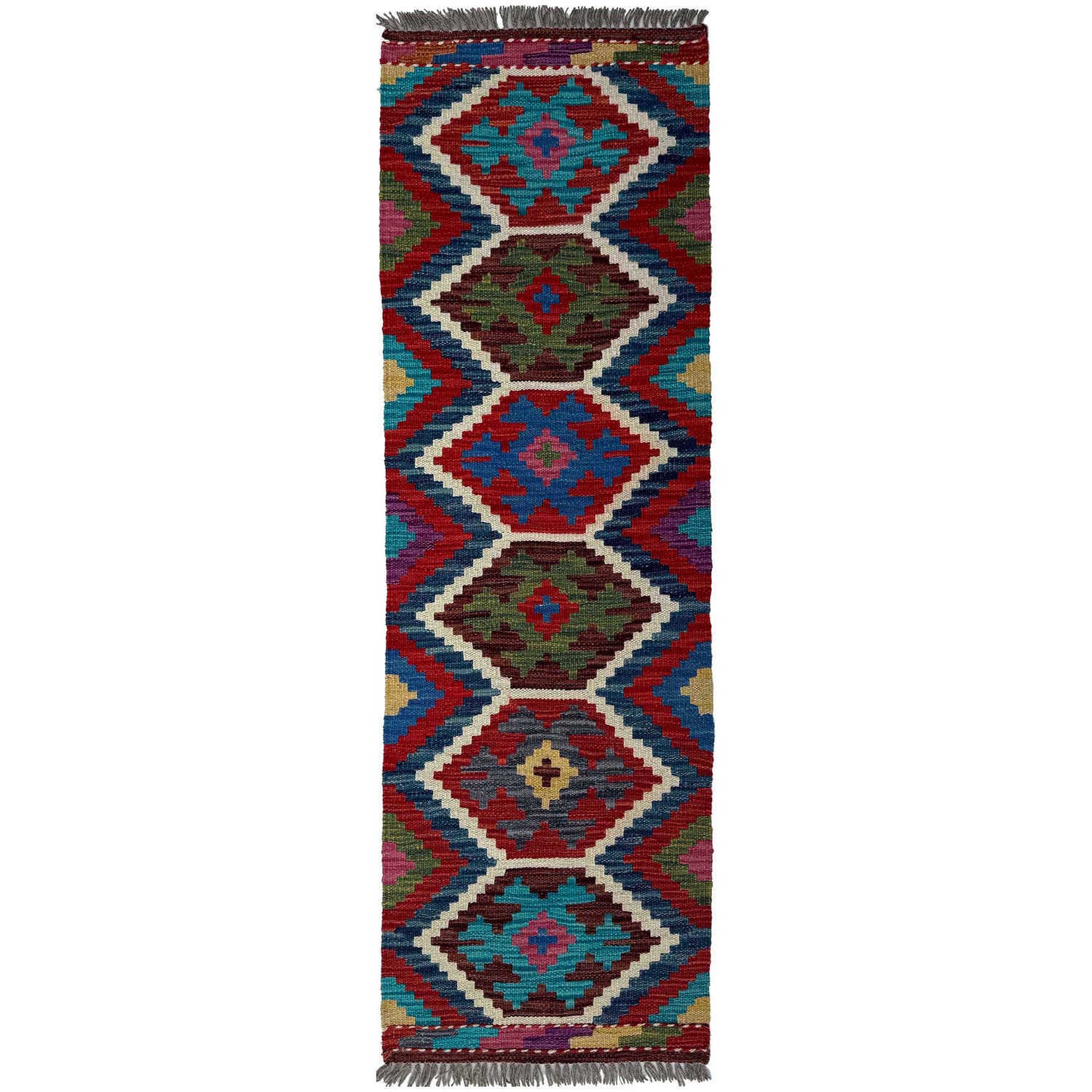Hand Woven Wool Kelim Runner 1' 8" x 5' 2"  ft / 51 x 158 cm - No. P37239