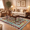 Handmade Afghan Vegetable Kilim 4' 10" x 6' 7" ft / 148 x 201 cm - No. P37248