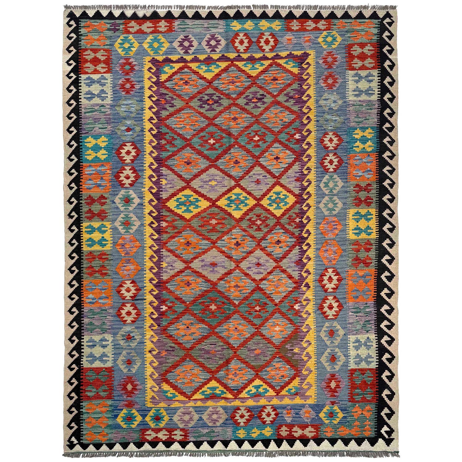 Medium Size Chobi Kilim 6' 5" x 9' 4" ft / 195 x 285 cm - No. P37249