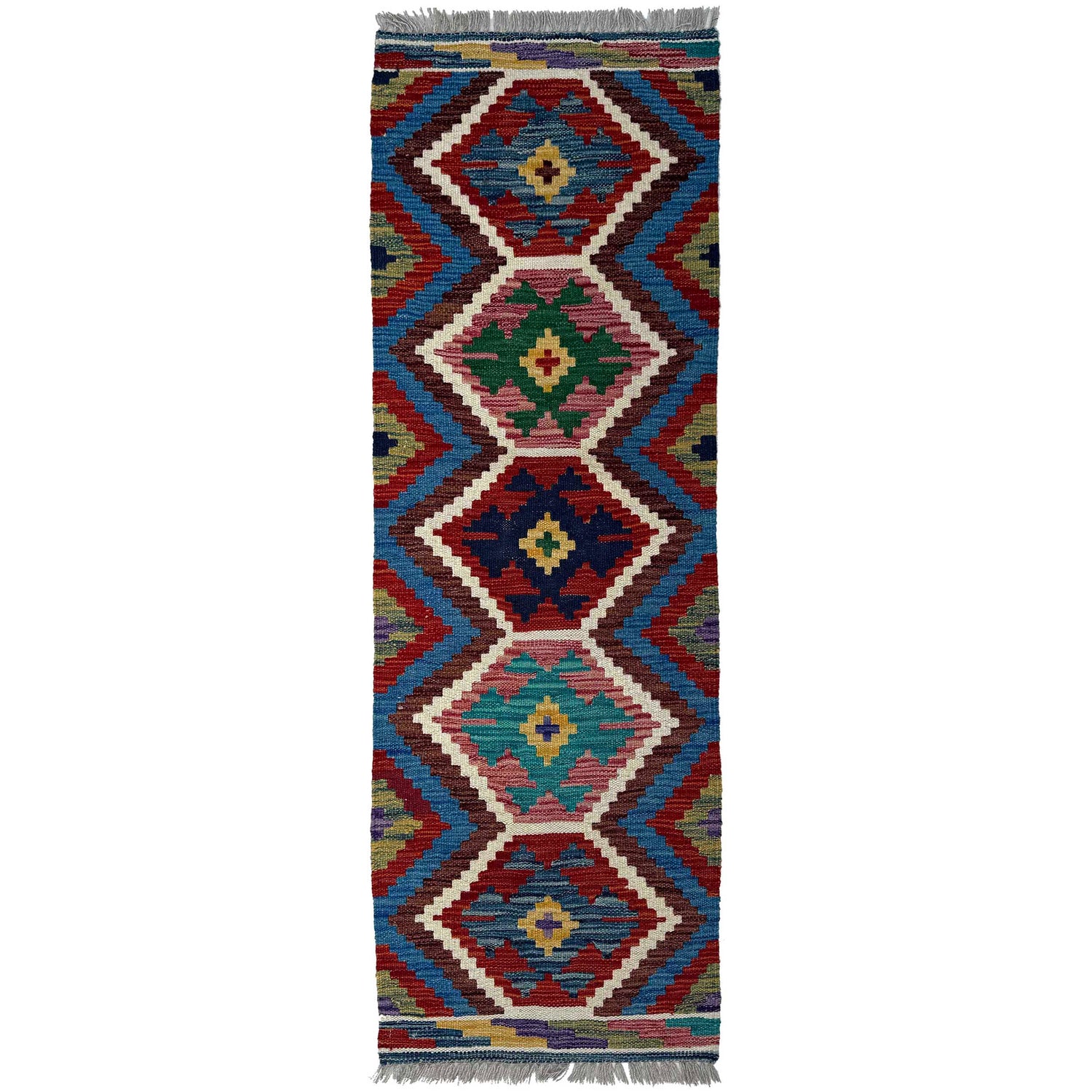Hand Made Afghan Kilim Runner 1' 8" x 4' 11"  ft / 50 x 150 cm - No. P37256