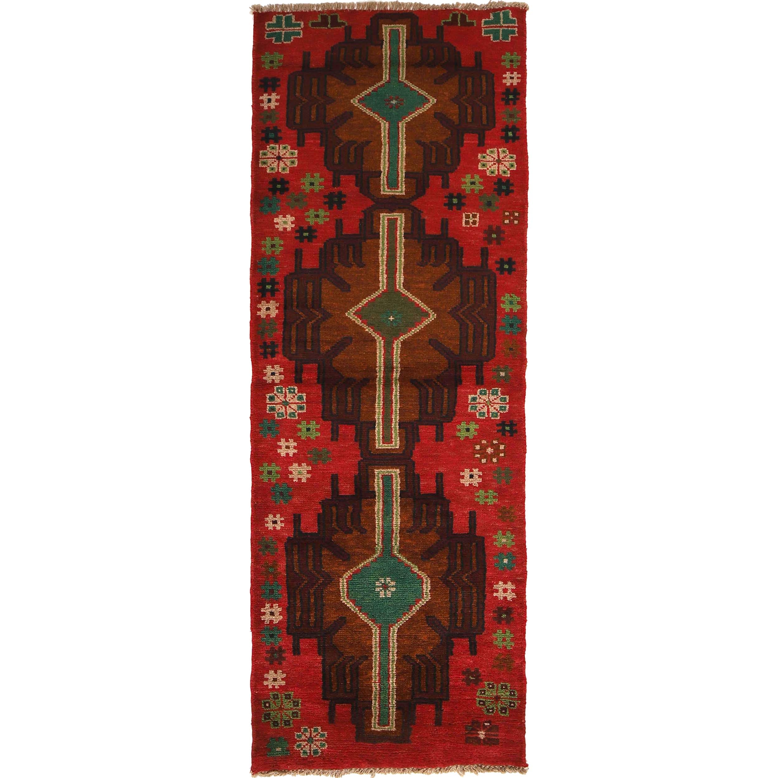 Traditional Handwoven Baluch Runner 2' 2" x 6' 7" ft / 67 x 201 cm - No. R18325