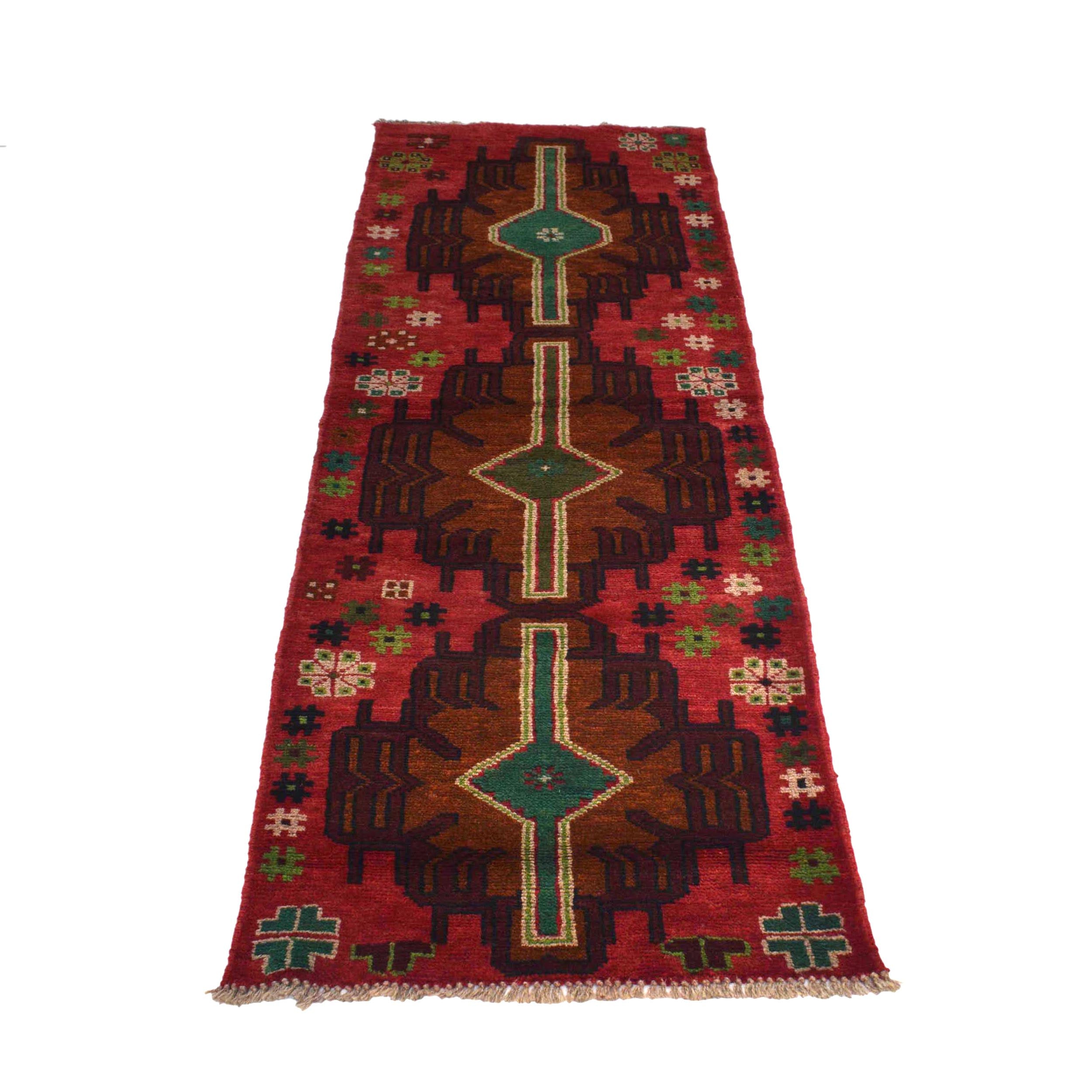 Traditional Handwoven Baluch Runner 2' 2" x 6' 7" ft / 67 x 201 cm - No. R18325