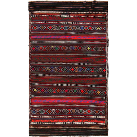 Afghan Laghari Kilim 4' 6" x 7' 8" ft / 138 x 234 cm - No. R19375