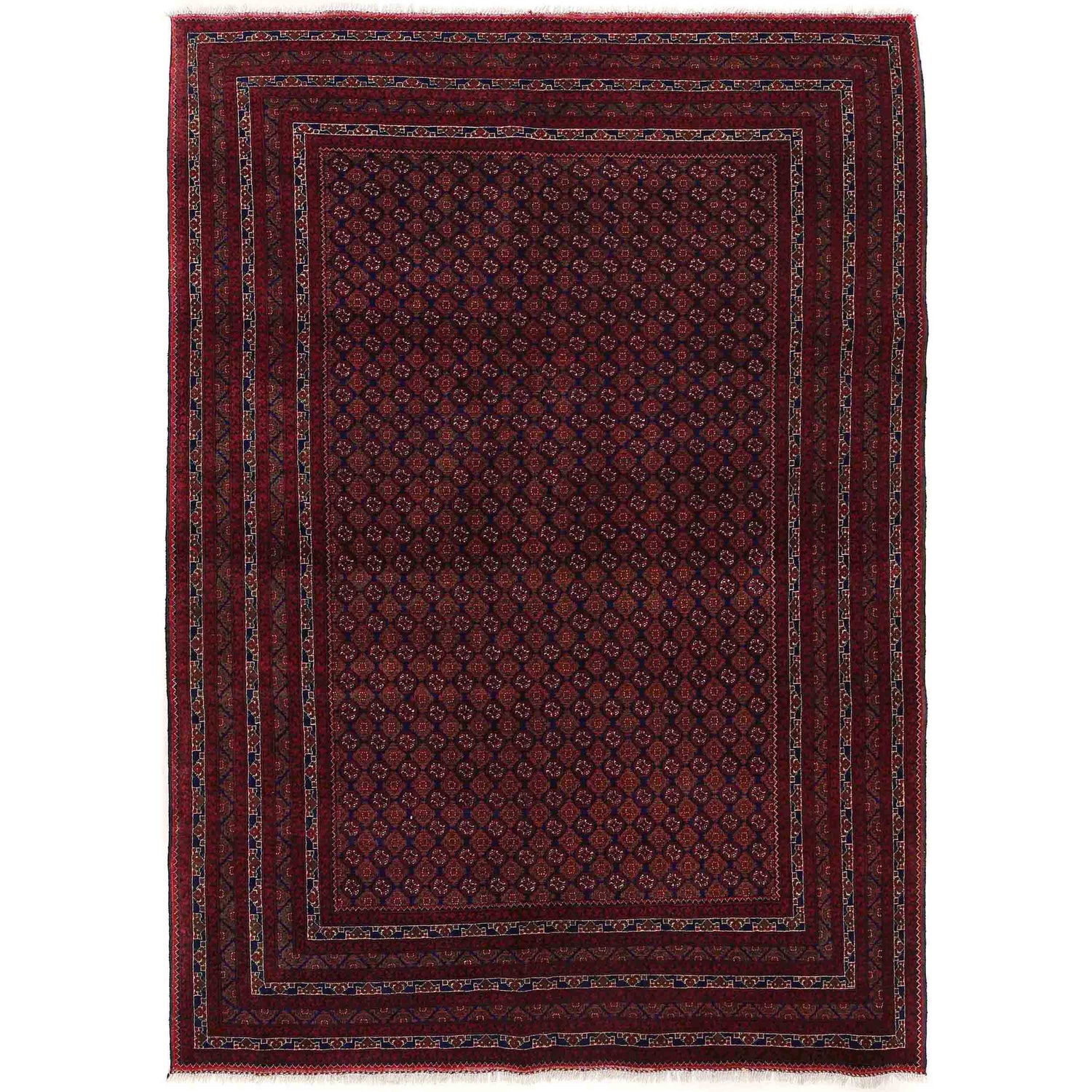 Oriental Handmade Khoja Roshnai Rug 6' 7" x 9' 5" ft / 200 x 286 cm - No. R21348