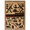 Hand-Knotted Afghan War Carpet 2' 7" x 3' 9" ft / 80 x 115 cm - No. R21693