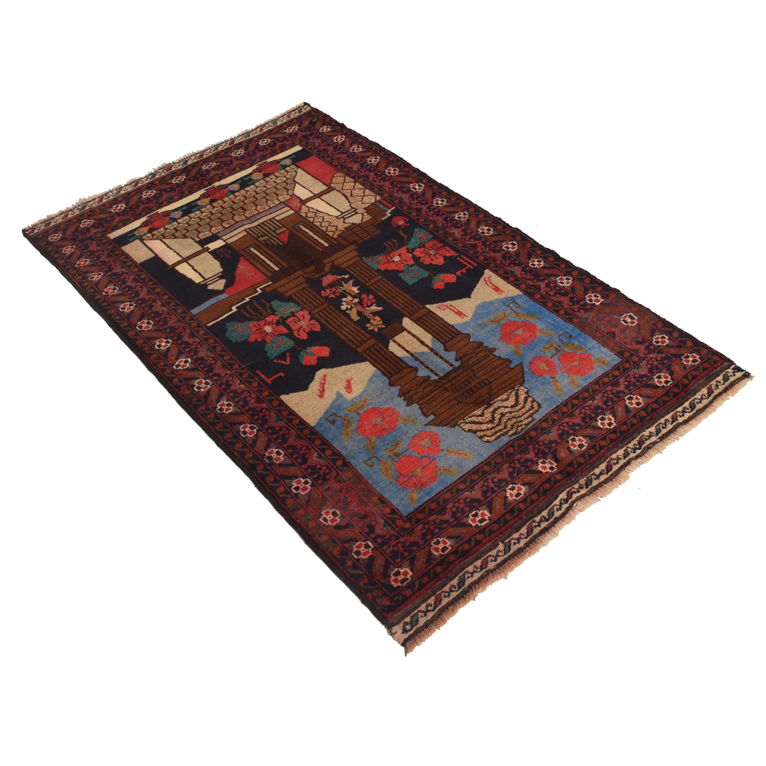 Handmade Pictorial Carpet 3' 3" x 4' 10" ft / 98 x 148 cm - No. R22032