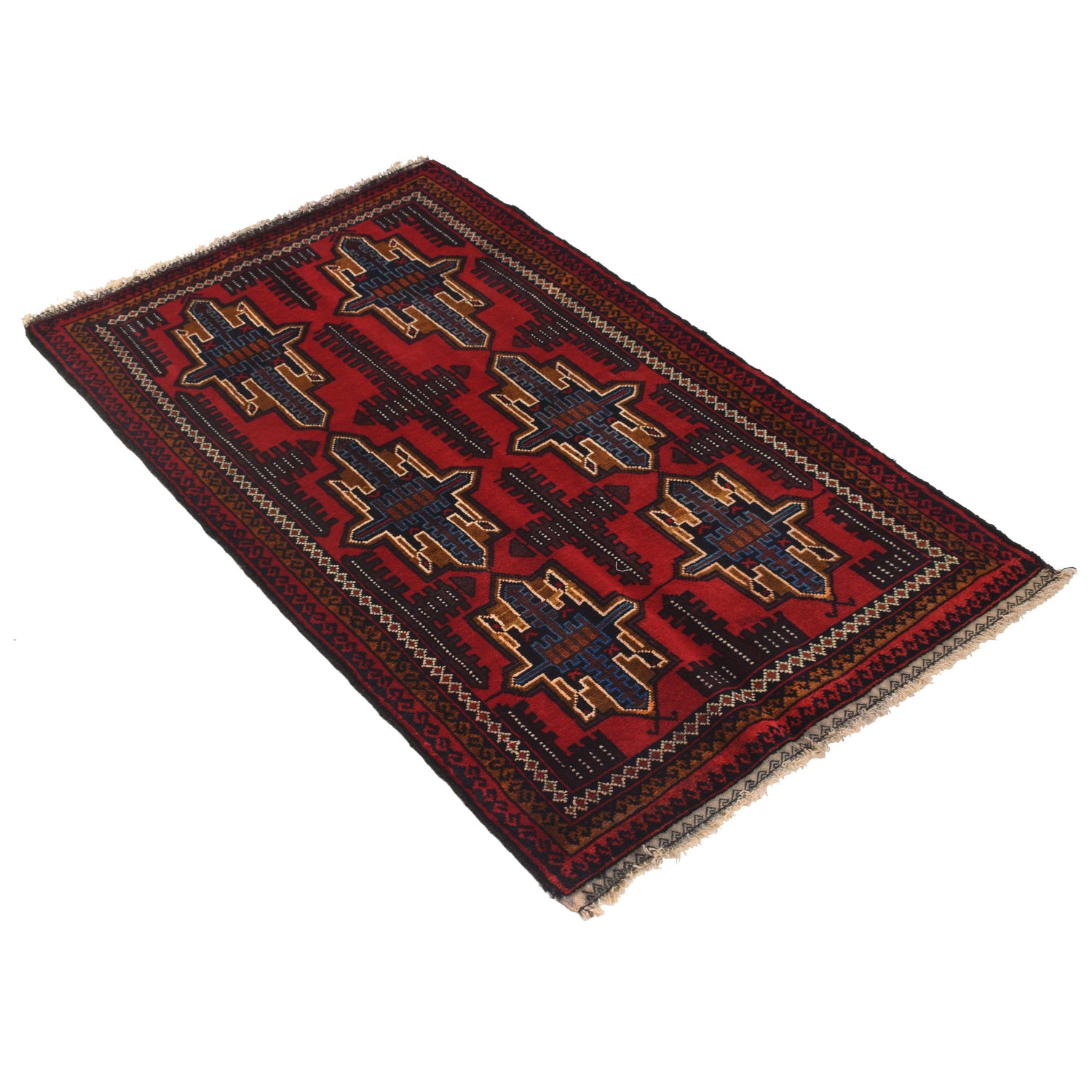 Tribal Baloch Rug 2' 9" x 4' 7" ft / 83 x 140 cm - No. R22033