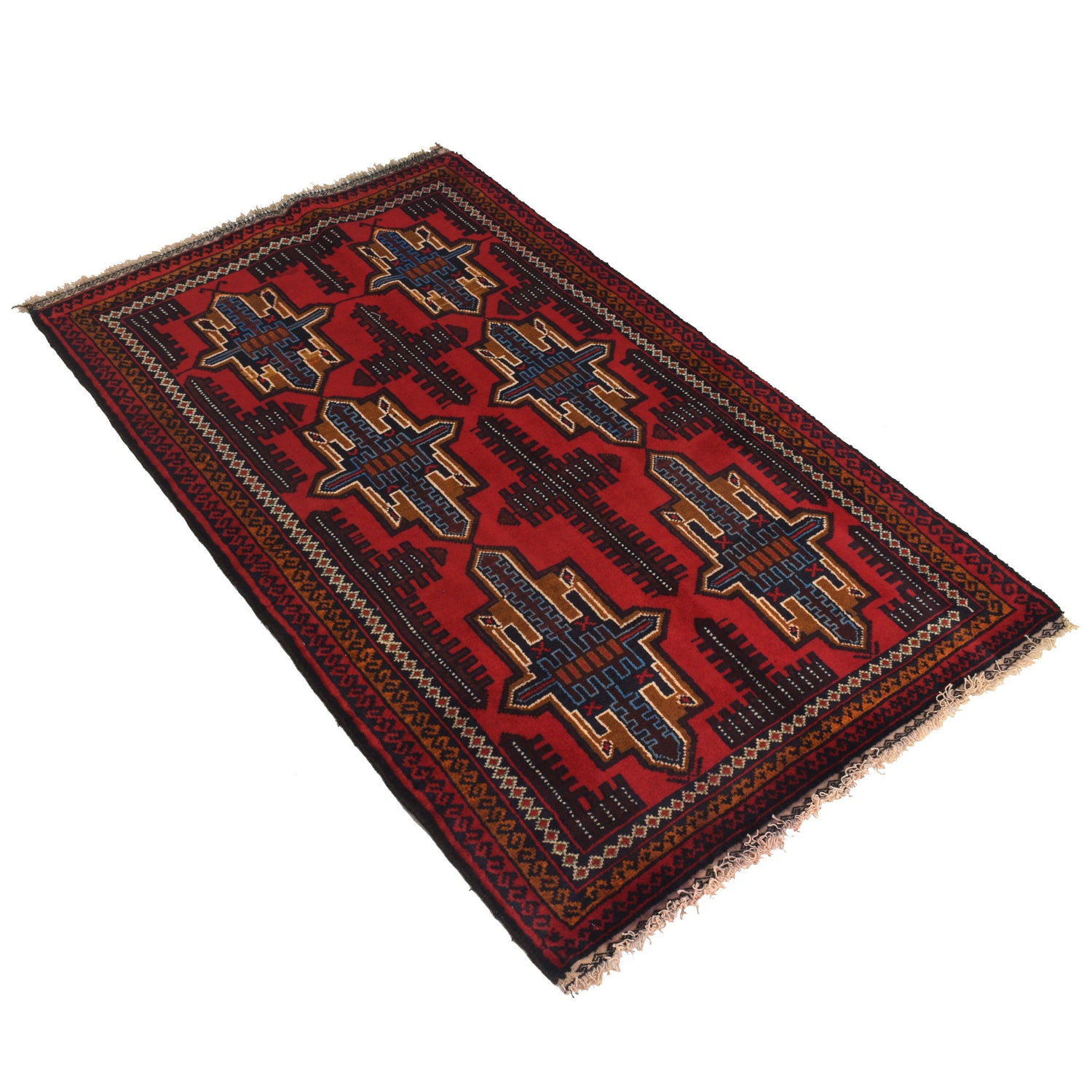 Tribal Baloch Rug 2' 9" x 4' 7" ft / 83 x 140 cm - No. R22033