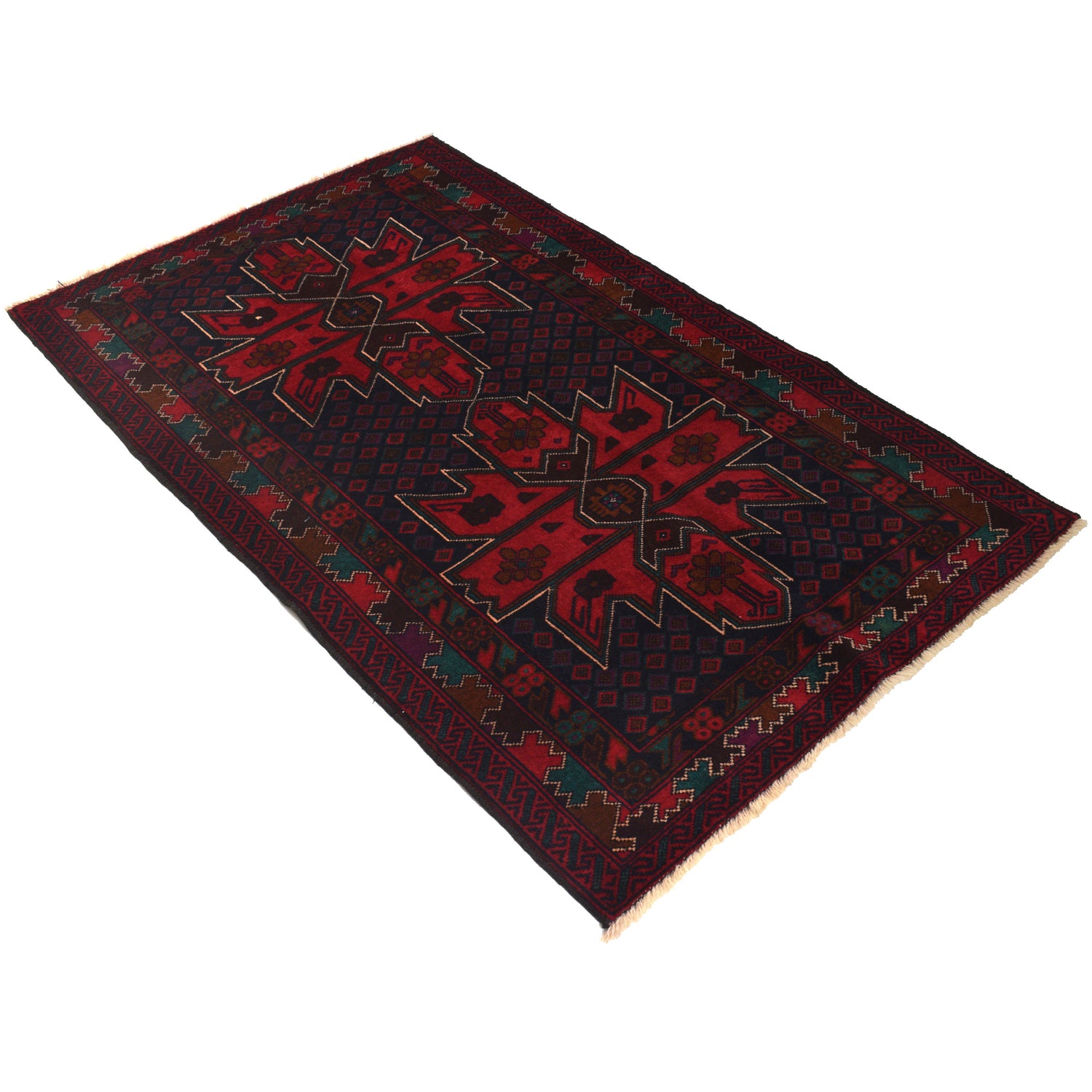 Tribal Baloch Rug 3' 1" x 5' 0" ft / 94 x 152 cm - No. R22064