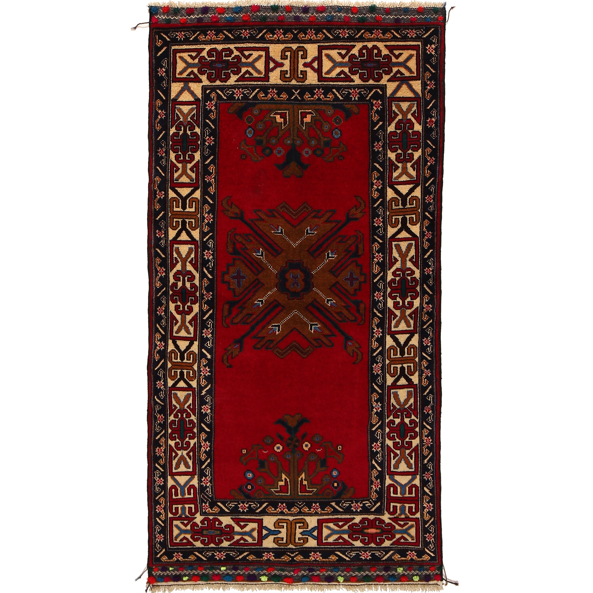 Traditional Baloch Rug 2' 10" x 5' 5" ft / 85 x 164 cm - No. R22066