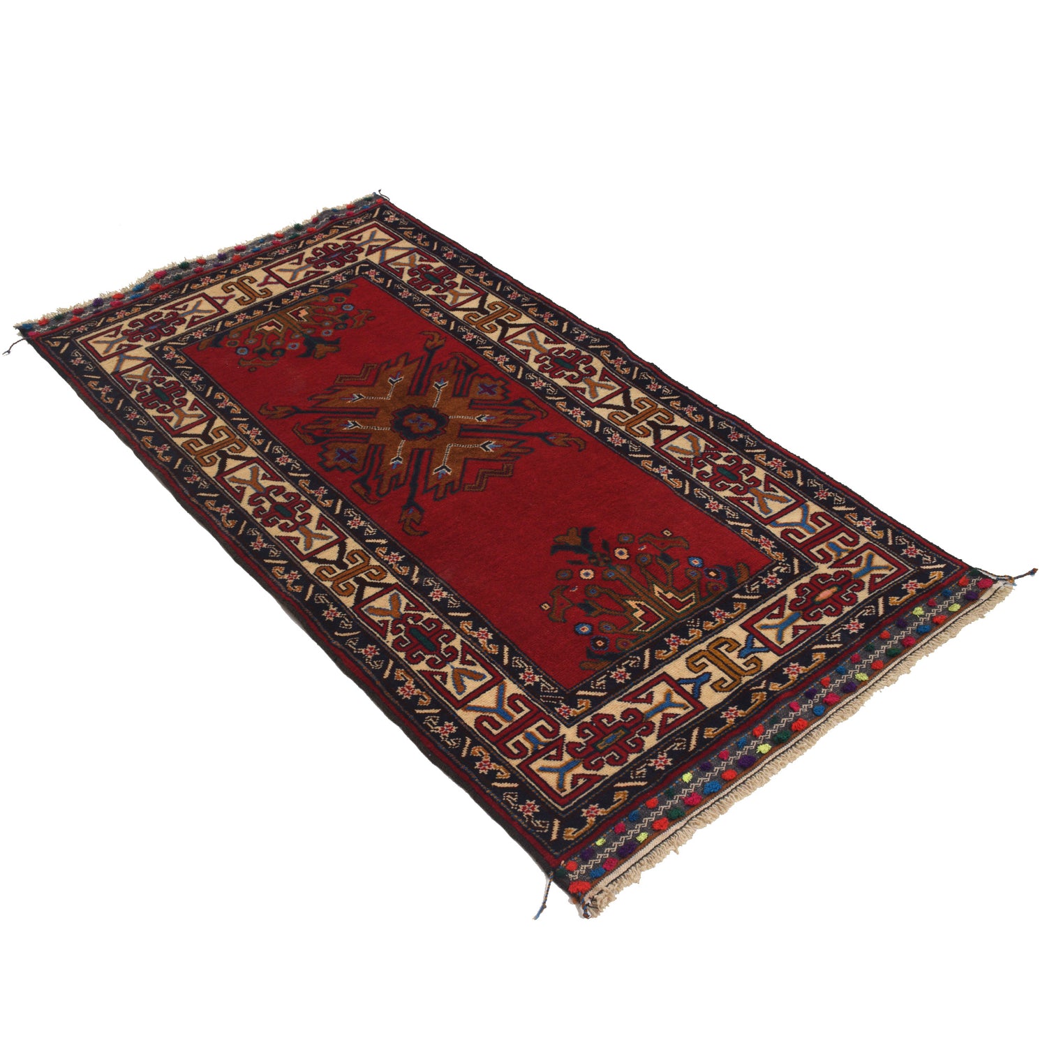 Traditional Baloch Rug 2' 10" x 5' 5" ft / 85 x 164 cm - No. R22066
