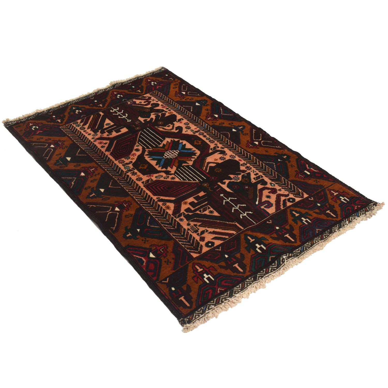 Traditional Baloch Rug 3' 1" x 4' 9" ft / 93 x 144 cm - No. R22070
