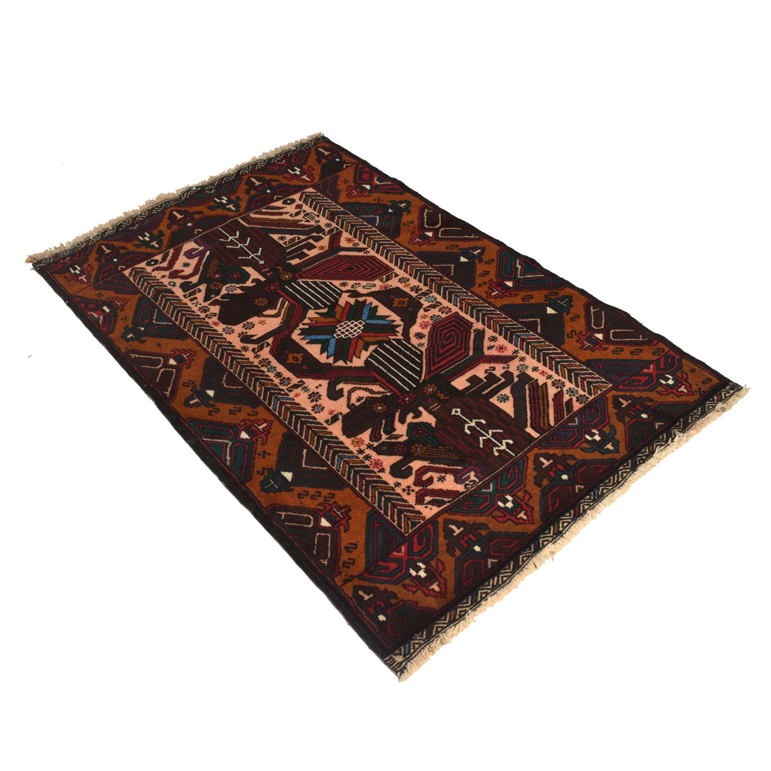 Traditional Baloch Rug 3' 1" x 4' 9" ft / 93 x 144 cm - No. R22070