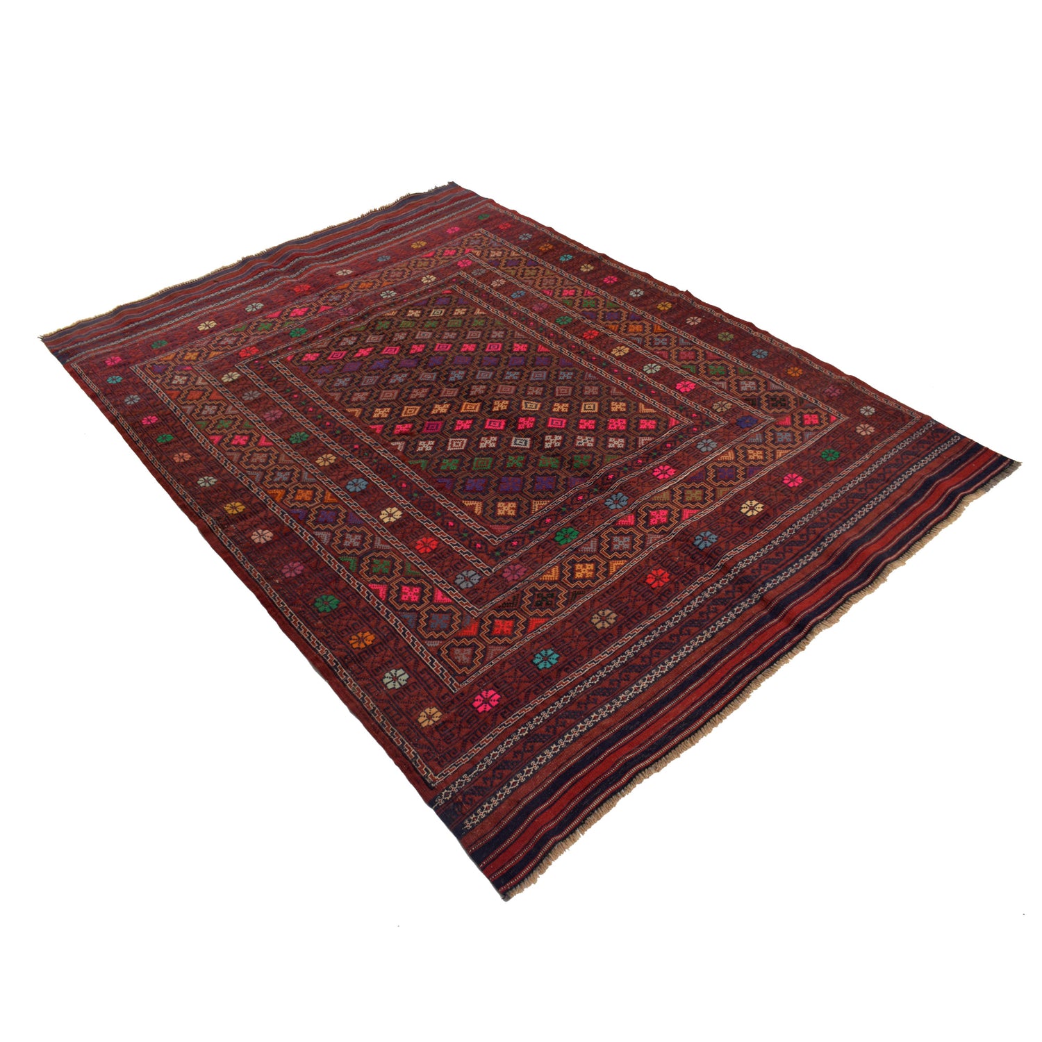 Handmade Flatweave Kilim 5' 3" x 7' 4" ft / 160 x 223 cm - No. R22252