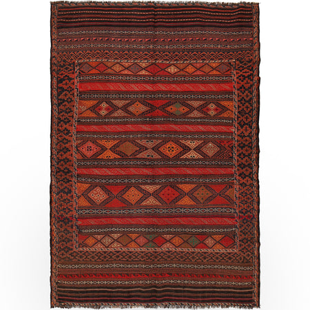 Handmade Flatweave Kilim 4' 6" x 6' 9" ft / 138 x 205 cm - No. R22254