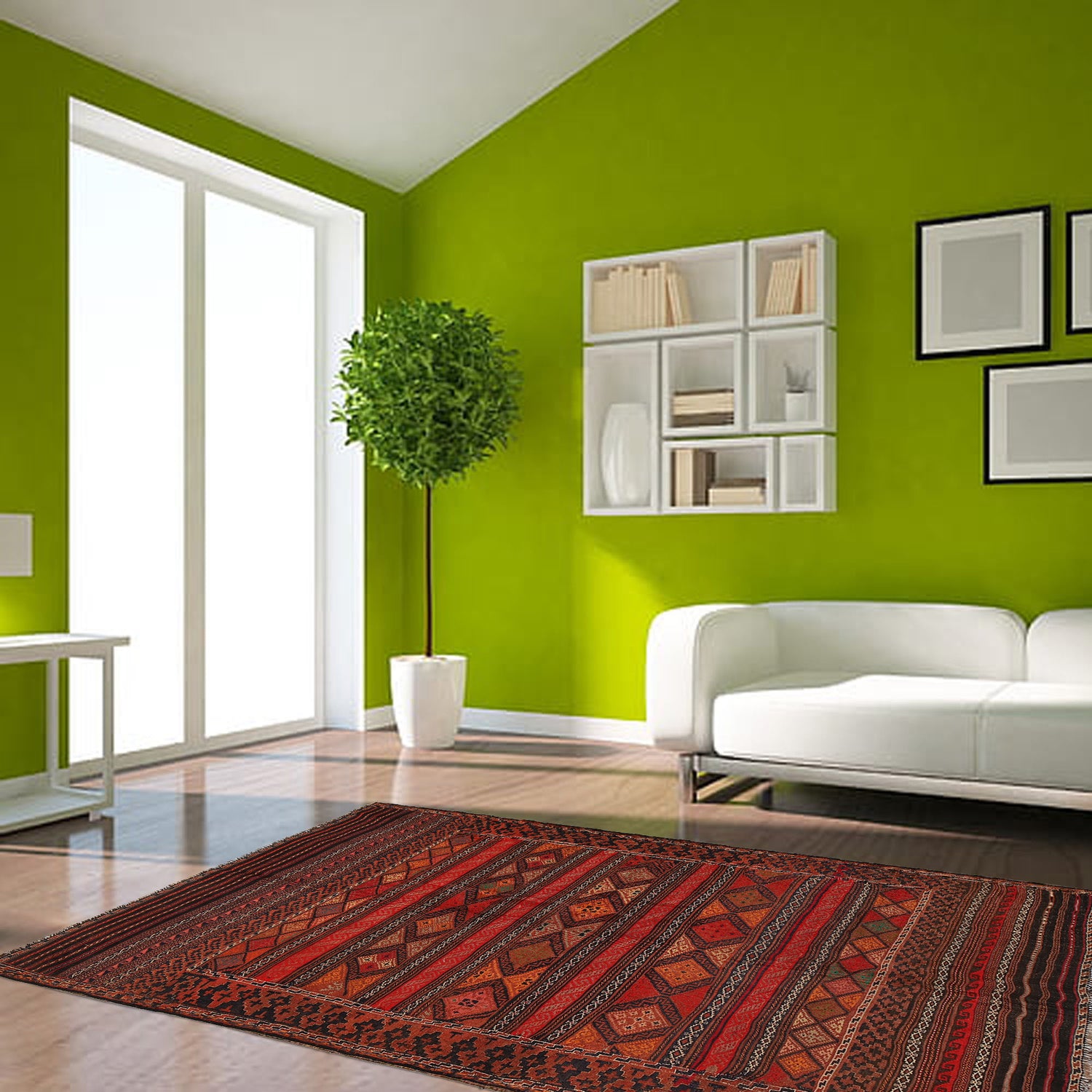 Handmade Flatweave Kilim 4' 6" x 6' 9" ft / 138 x 205 cm - No. R22254