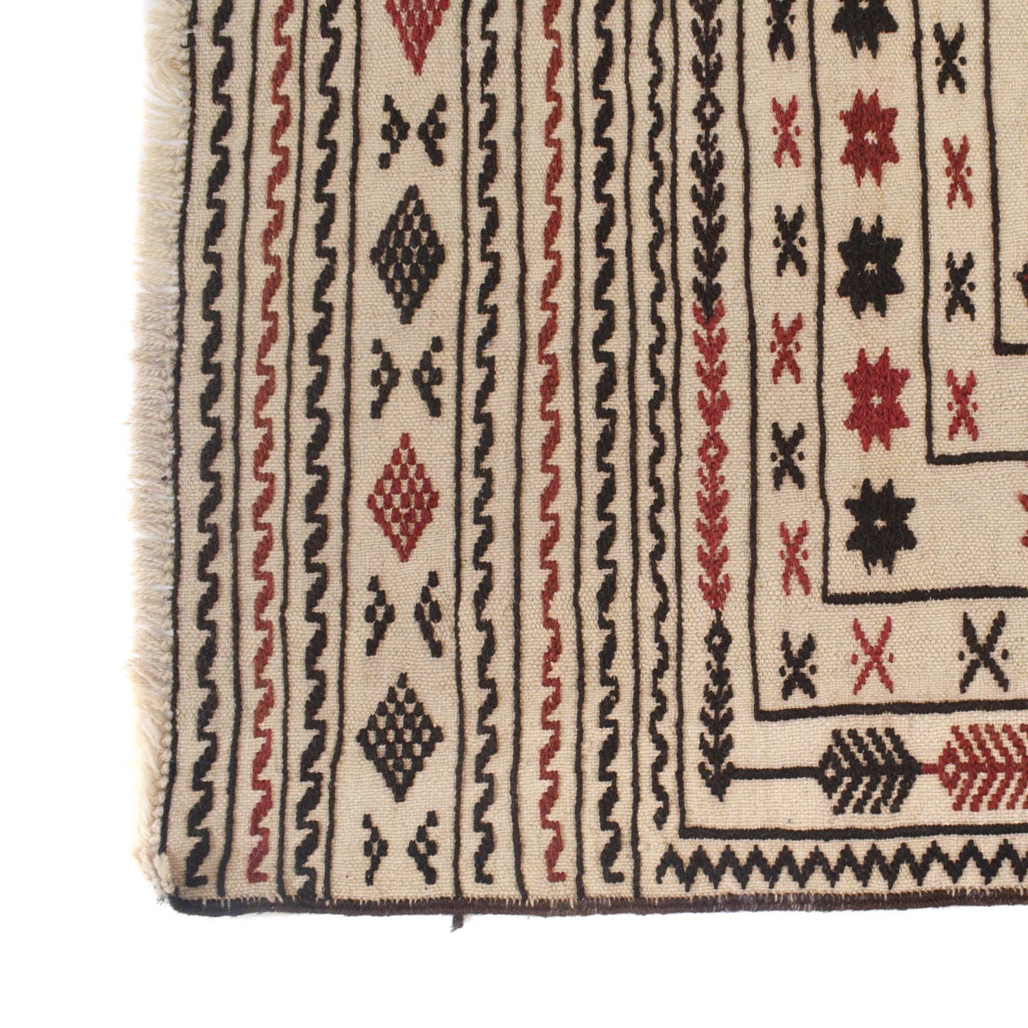 Handmade Soumak Kelim 3' 11" x 6' 3" ft / 120 x 191 cm - No. R22257