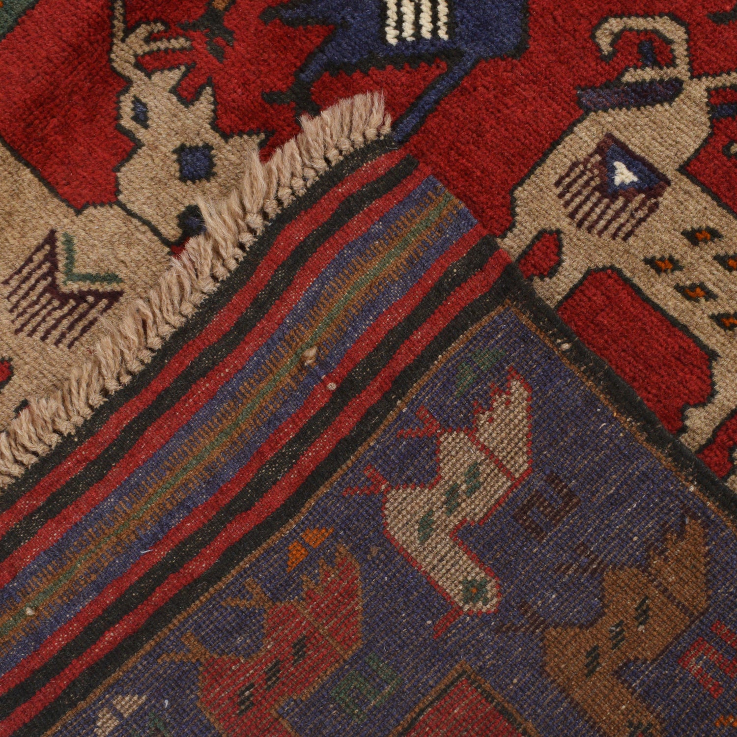 Hand Knotted Birds Pictorial Area Rug 4' 2" x 5' 7" ft / 127 x 171 cm - No. R22259