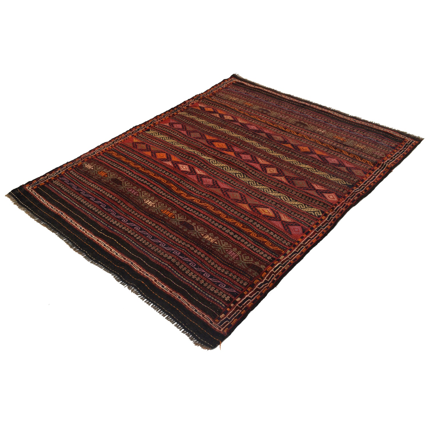 Handmade Flatweave Kilim 4' 8" x 6' 2" ft / 142 x 187 cm - No. R22273