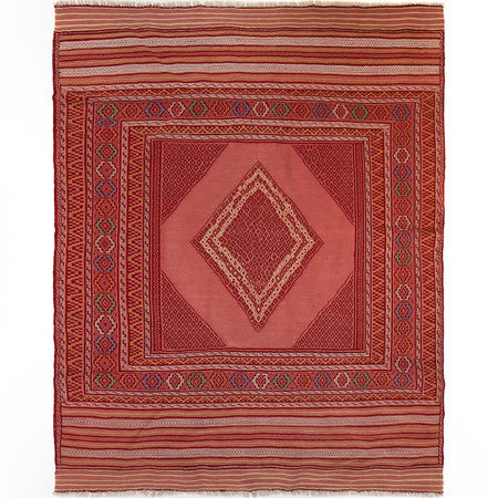 Handmade Flatweave Kilim 4' 11" x 6' 0" ft / 150 x 182 cm - No. R22274