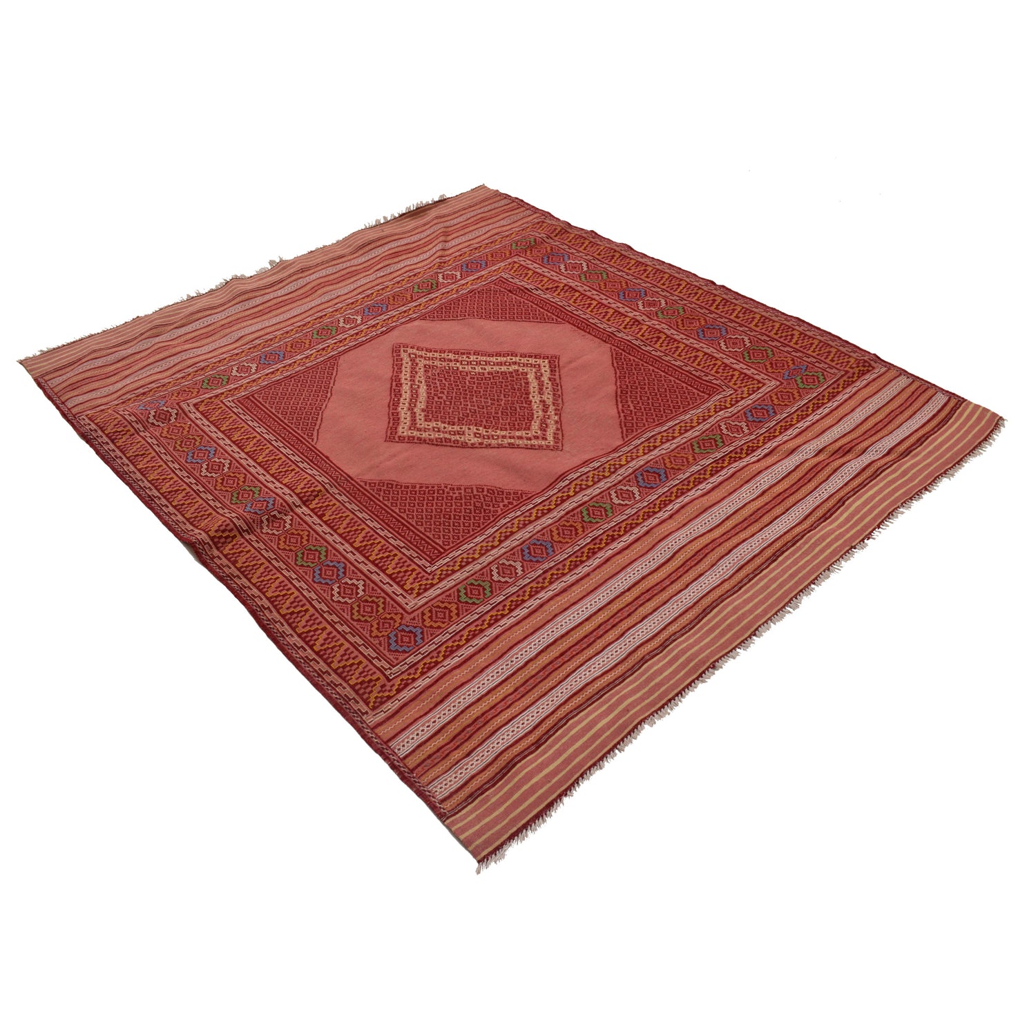 Handmade Flatweave Kilim 4' 11" x 6' 0" ft / 150 x 182 cm - No. R22274