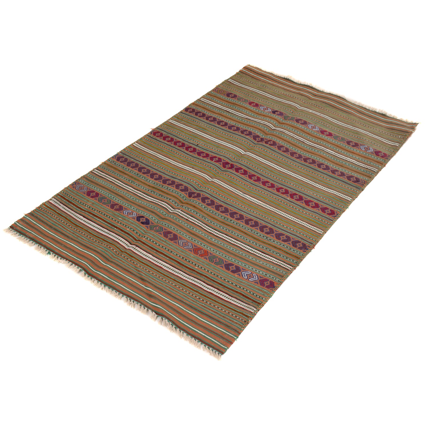 Hand Knotted Laghari Kilim 2' 10" x 4' 6" ft / 87 x 136 cm - No. R22276