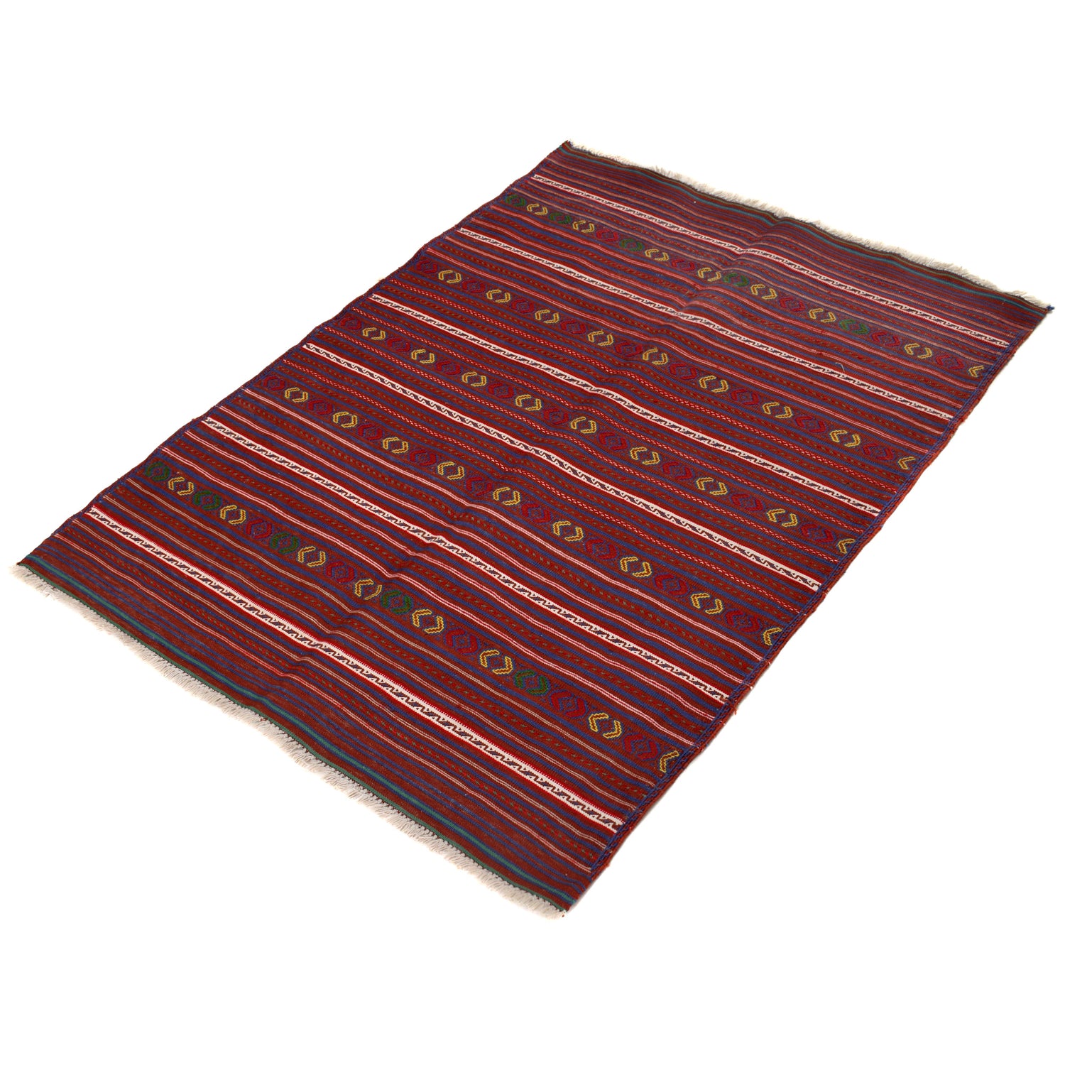 Traditional Flat Weave Kilim 3' 3" x 4' 5" ft / 100 x 135 cm - No. R22277