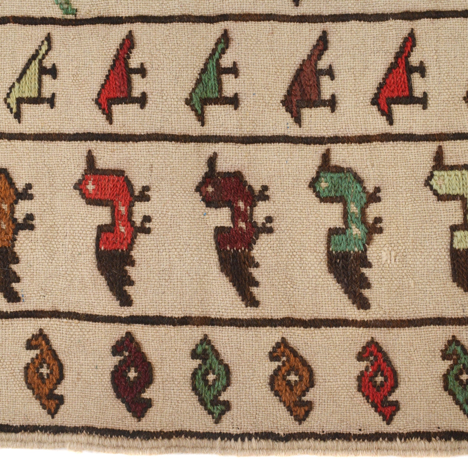 Handmade Soumak Kelim 4' 2" x 6' 2" ft / 126 x 187 cm - No. R22278