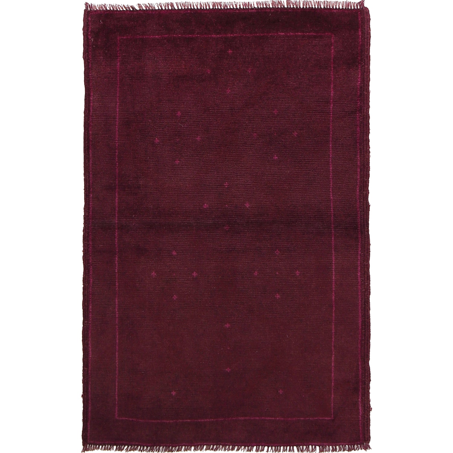 purple Color Overdyed Area Rug 2' 10" x 4' 8" ft / 86 x 142 cm - No. R22758