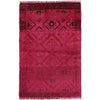 Pink Color Overdyed 3' 1" x 4' 6" ft / 93 x 136 cm - No.R22778