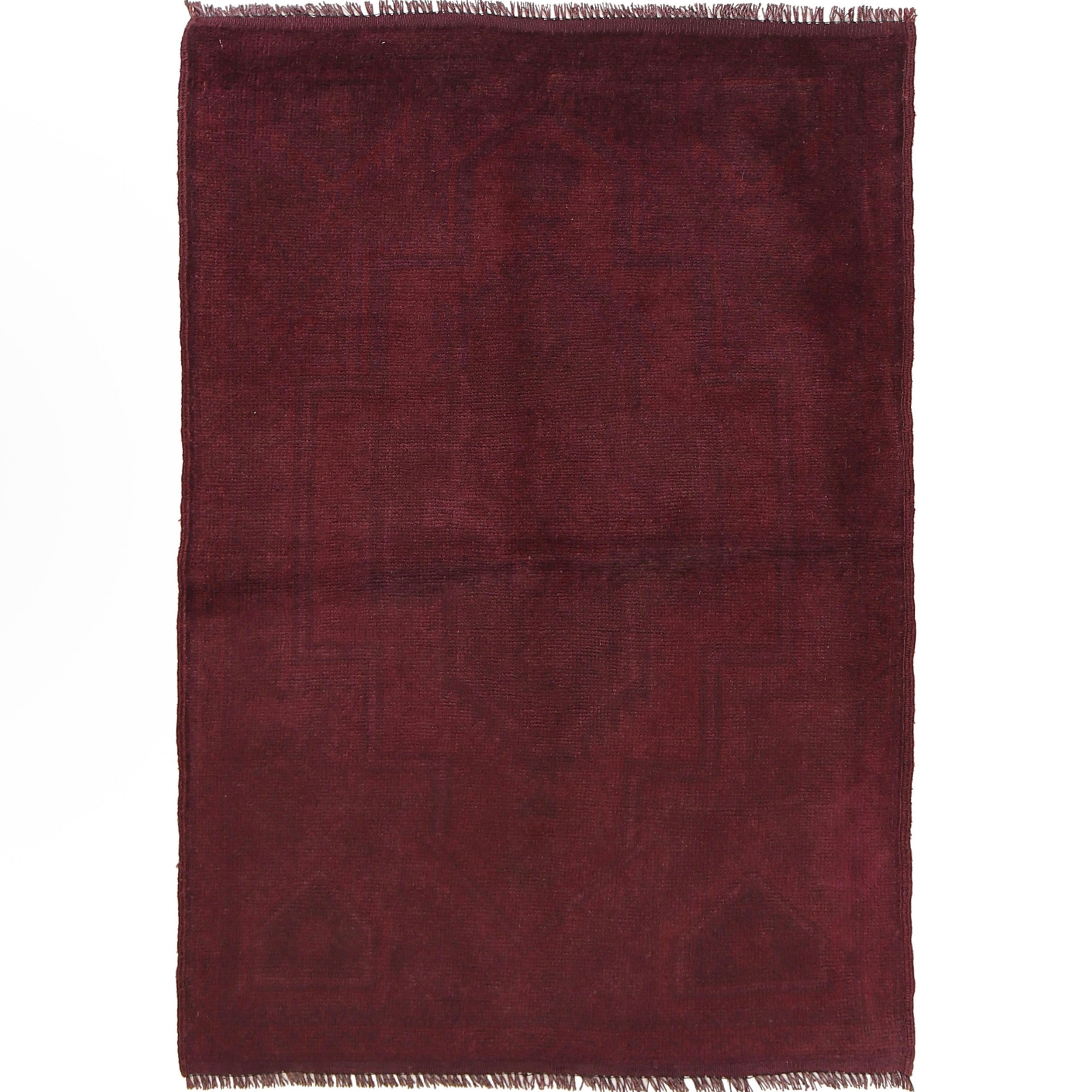 Purple Color Overdyed Area Rug 3' 1" x 4' 6" ft / 93 x 136 cm - No. R22784