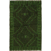 Green Overdyed Area Rug 2' 8" x 4' 3" ft / 82 x 129 cm - No. R22817