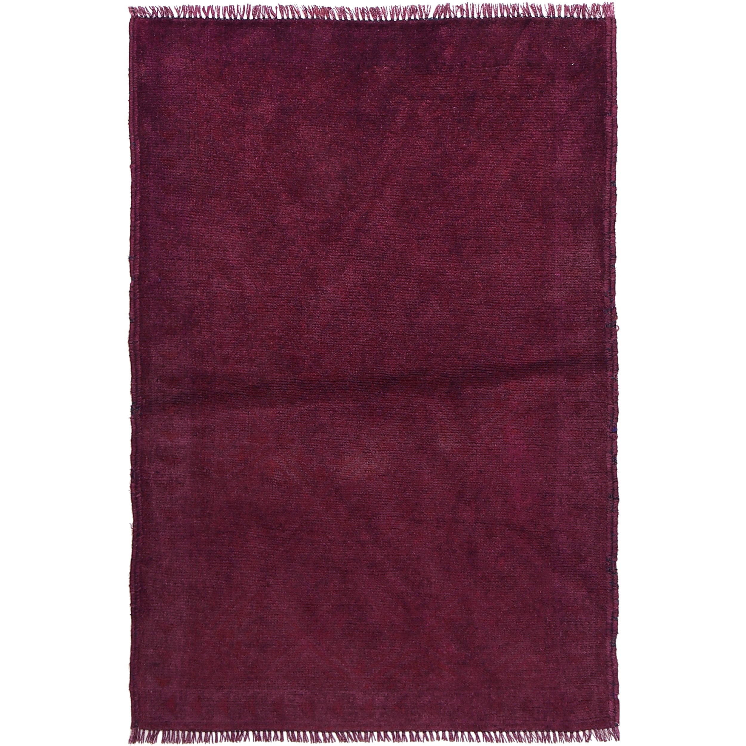 Purple Color Overdyed Area Rug 3' 0" x 4' 6" ft / 92 x 136 cm - No. R22218